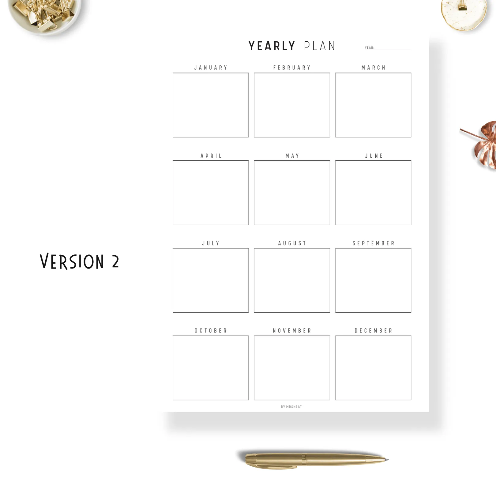 the Ultimate Yearly Goal Planner Printable - M179