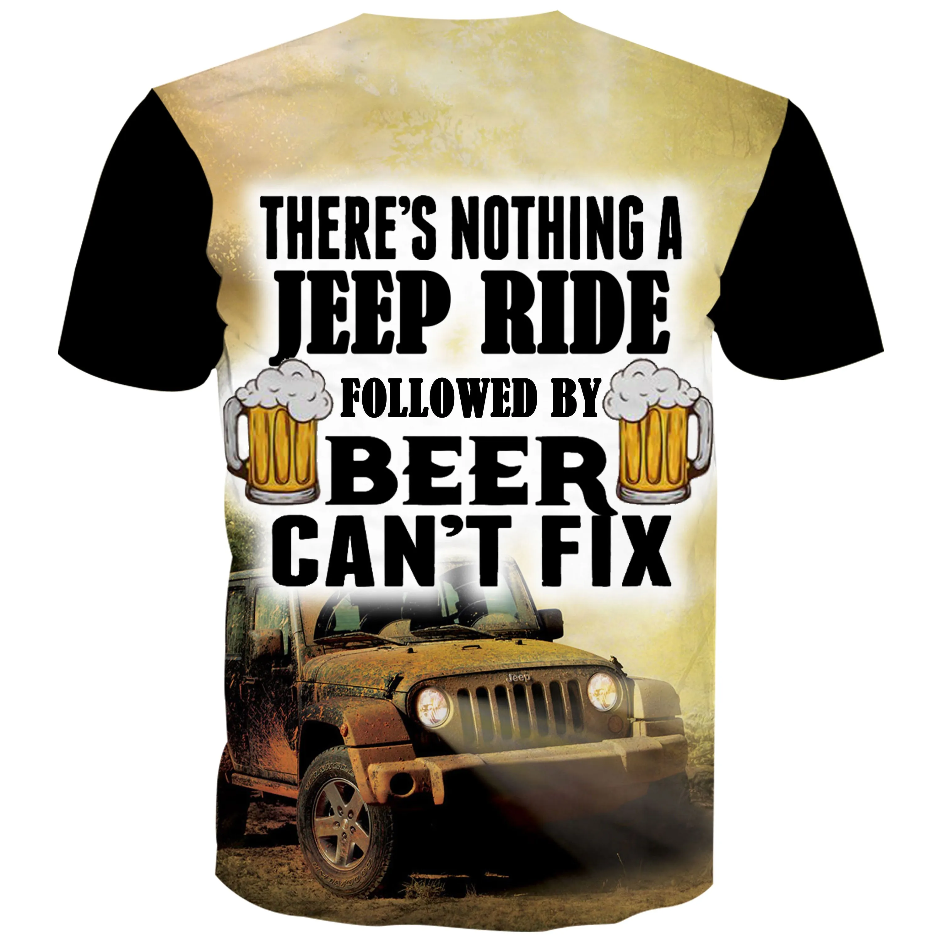 There's nothing Jeep ride followed by Beer can't Fix - T-Shirt