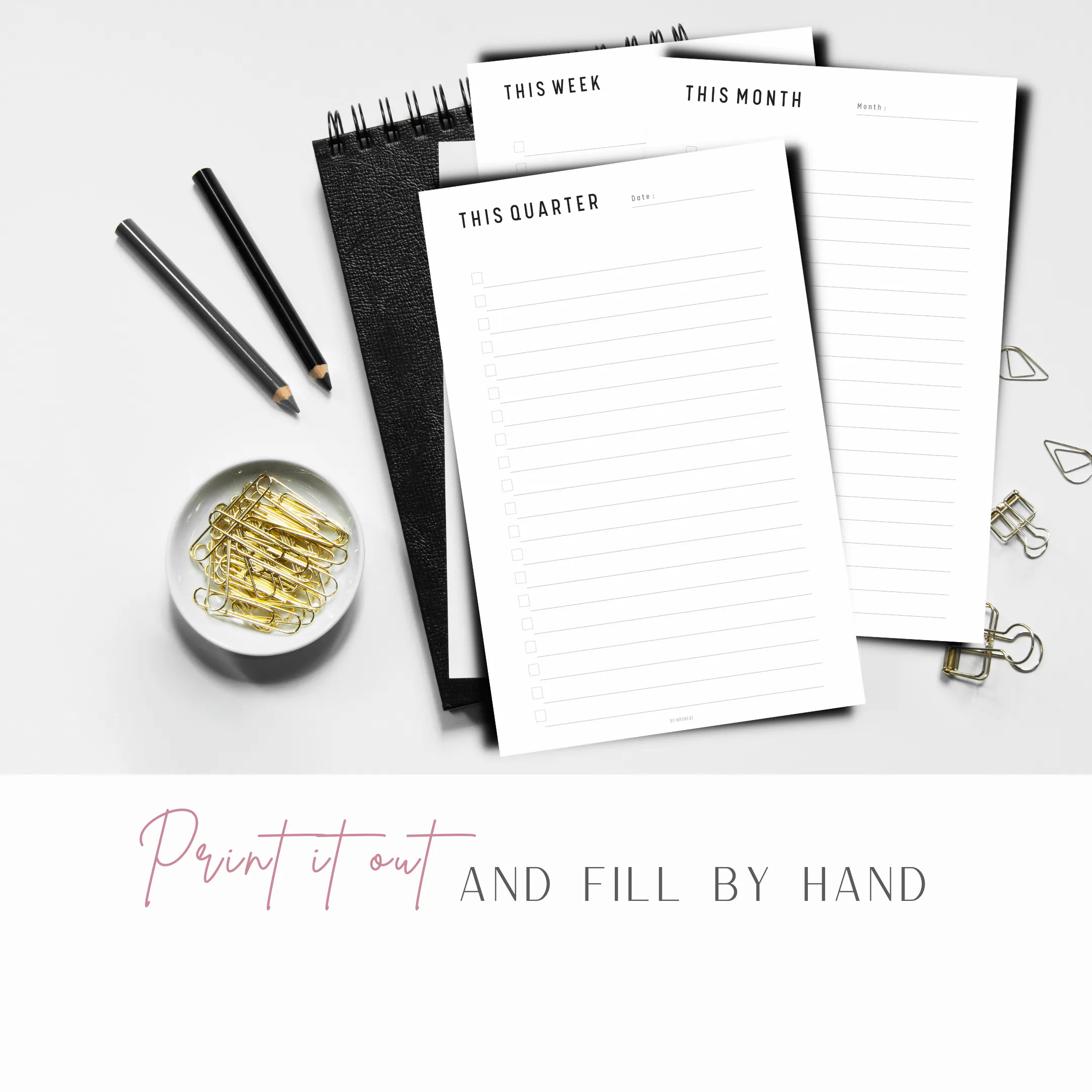 To Do List Planner Printable Bundle - M081