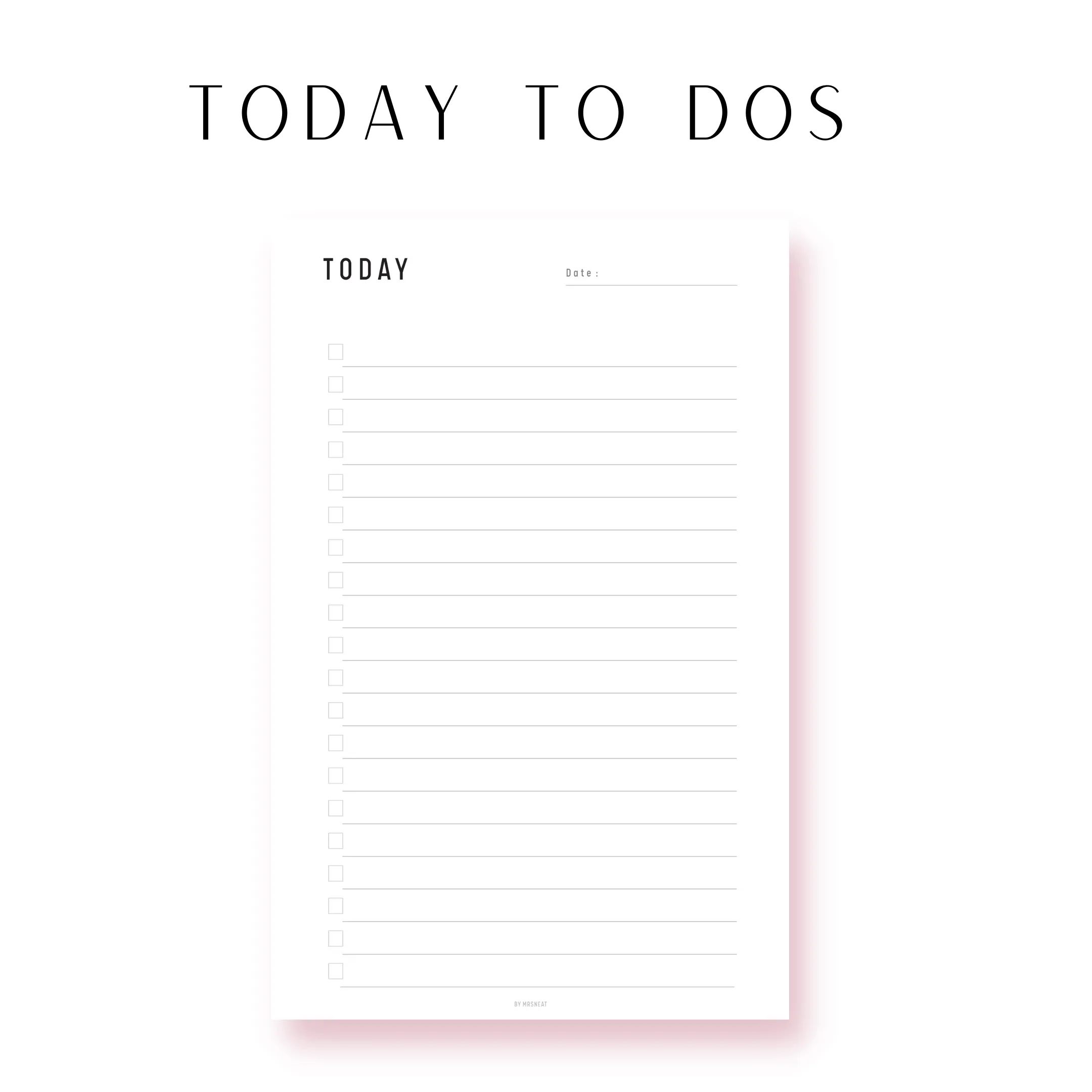 To Do List Planner Printable Bundle - M081