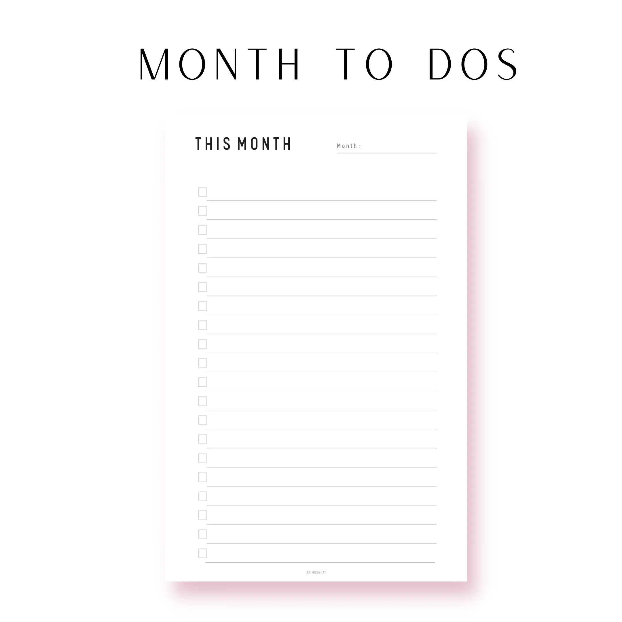 To Do List Planner Printable Bundle - M081
