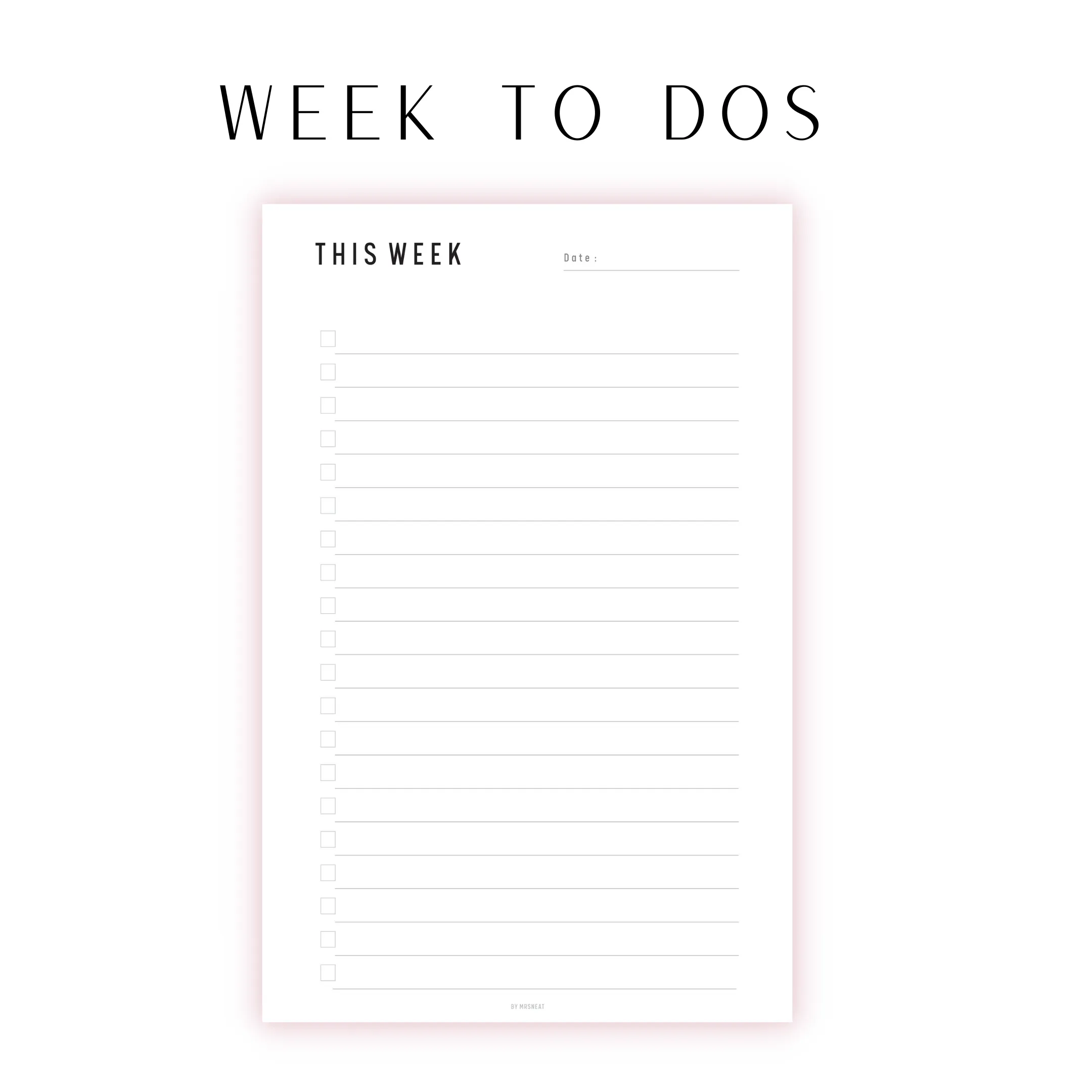 To Do List Planner Printable Bundle - M081