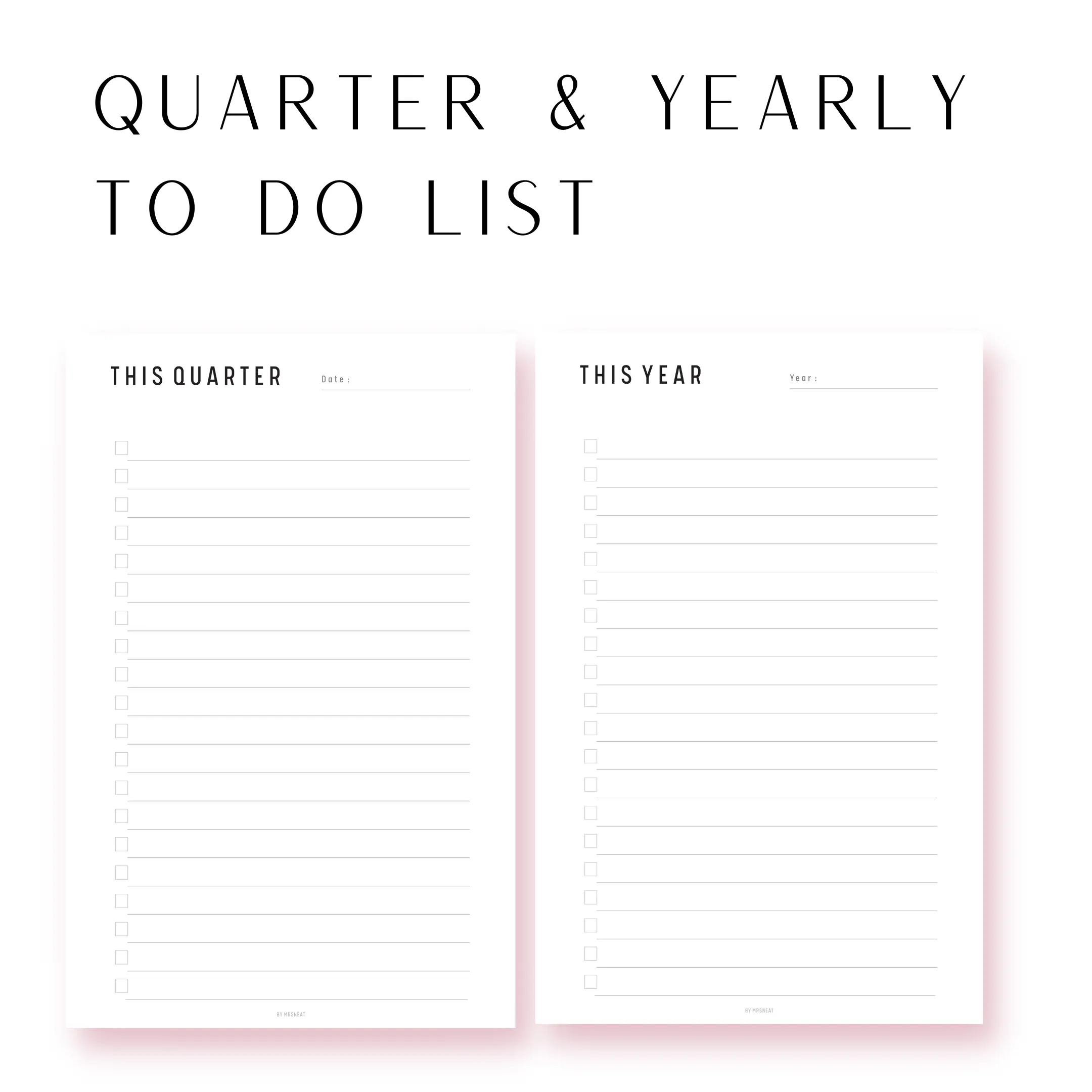 To Do List Planner Printable Bundle - M081