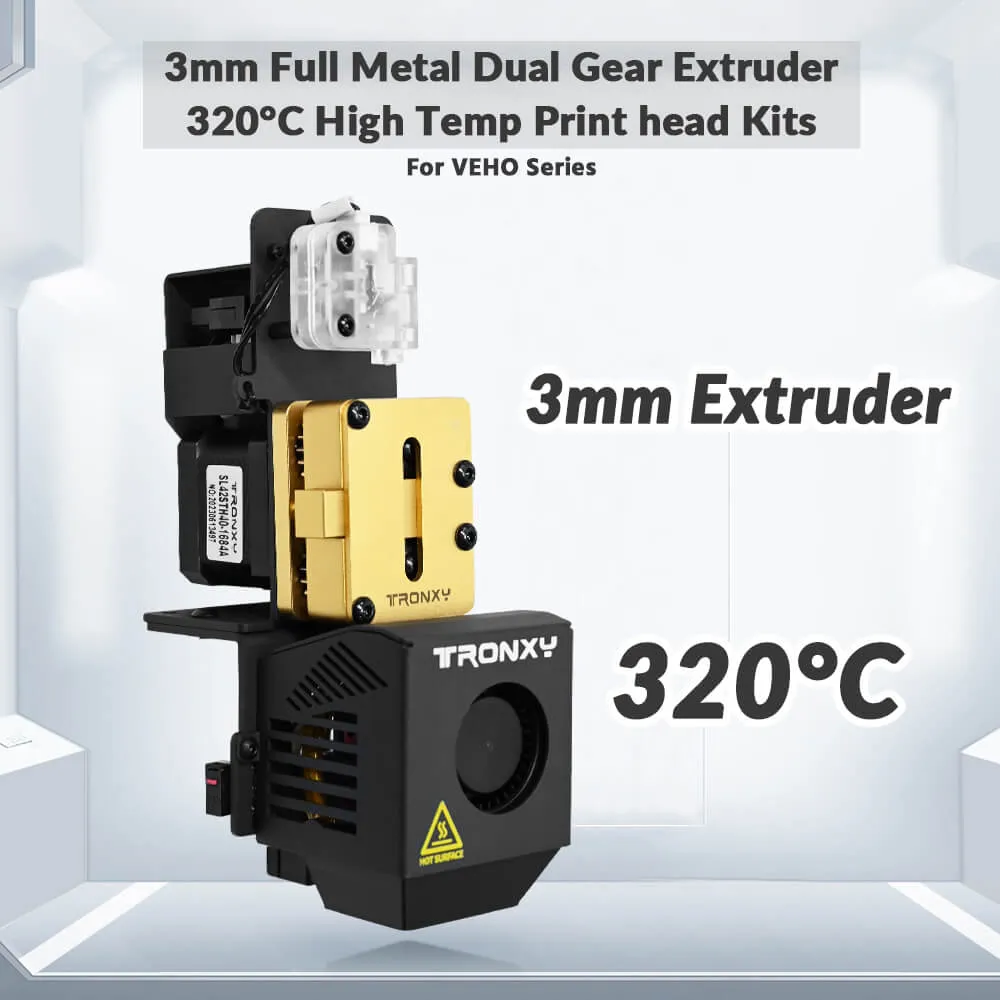 Tronxy VEHO 3mm Metal Hotend Dual Gear Extruder Kit
