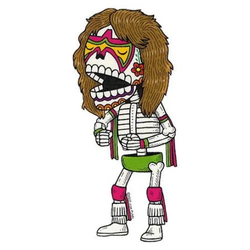 Ultimate Warrior: Day of the Dead Sticker - Fresh Prints of CT