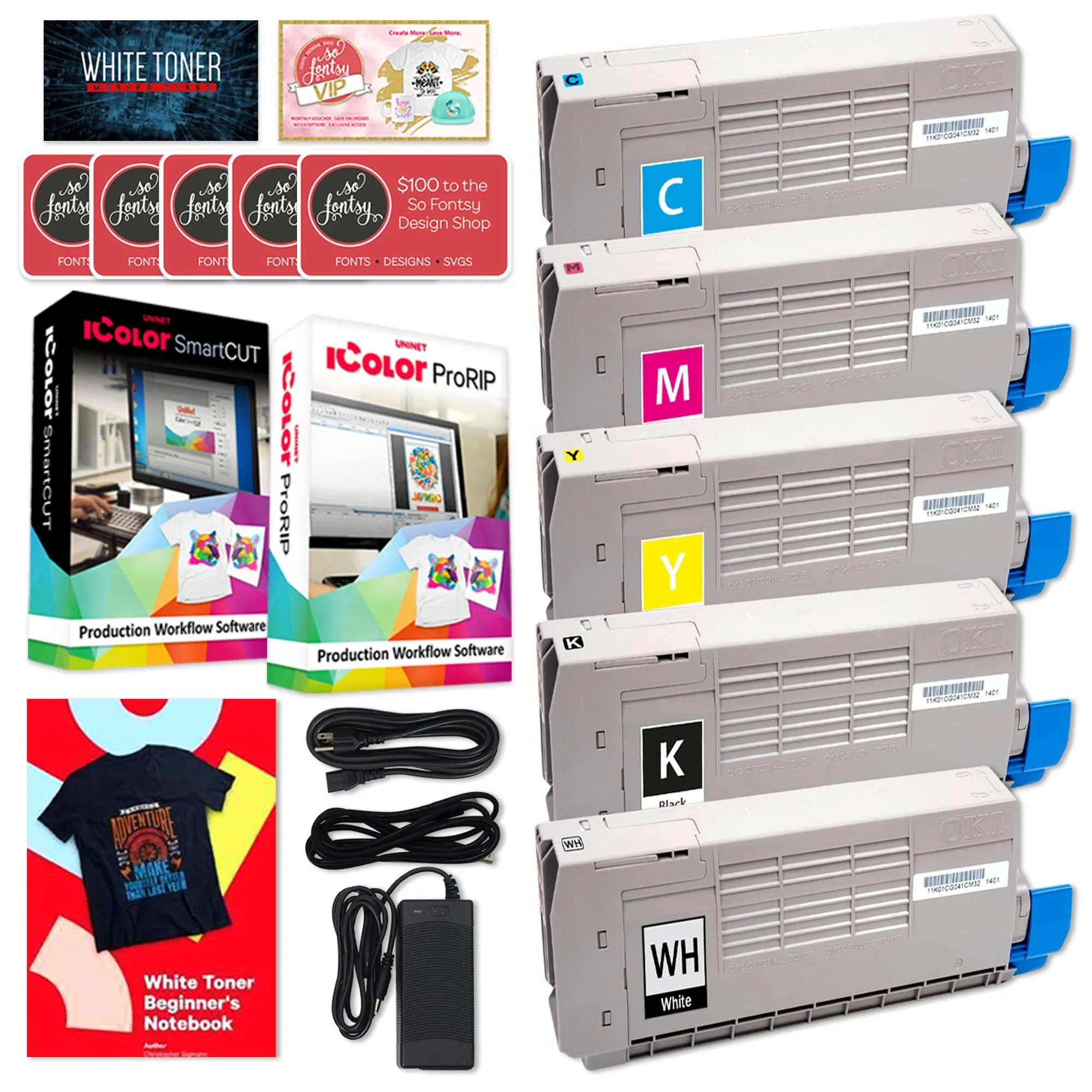 Uninet IColor 560 Business Bundle w/ 8-in-1 Heat Press, Media, $1044 Software