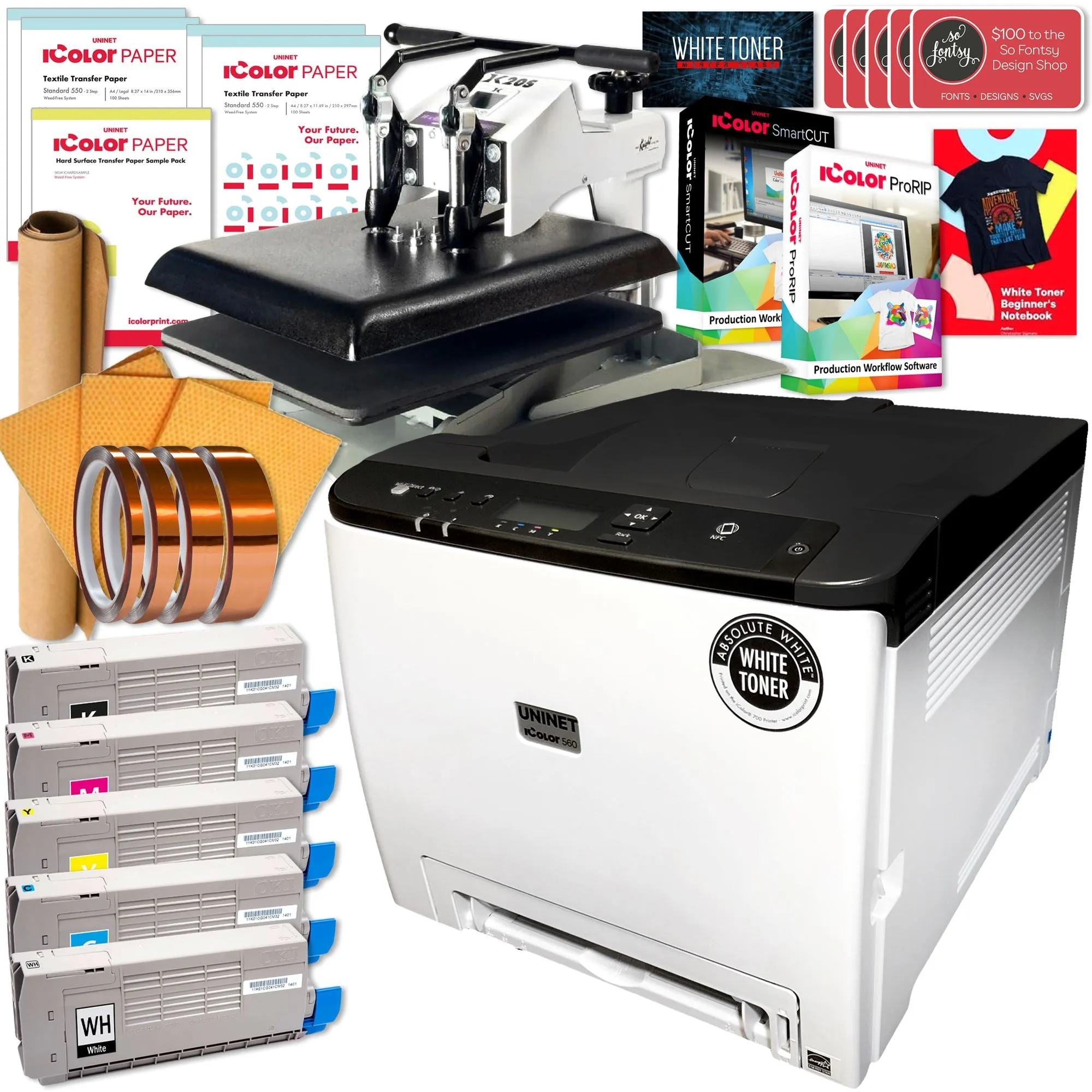 Uninet IColor 560 Business Bundle w/ Geo Knight Press, Media, $1044 Software