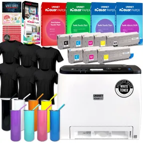 Uninet IColor 560 White Transfer Printer Double Toner Bundle, $1044 Software