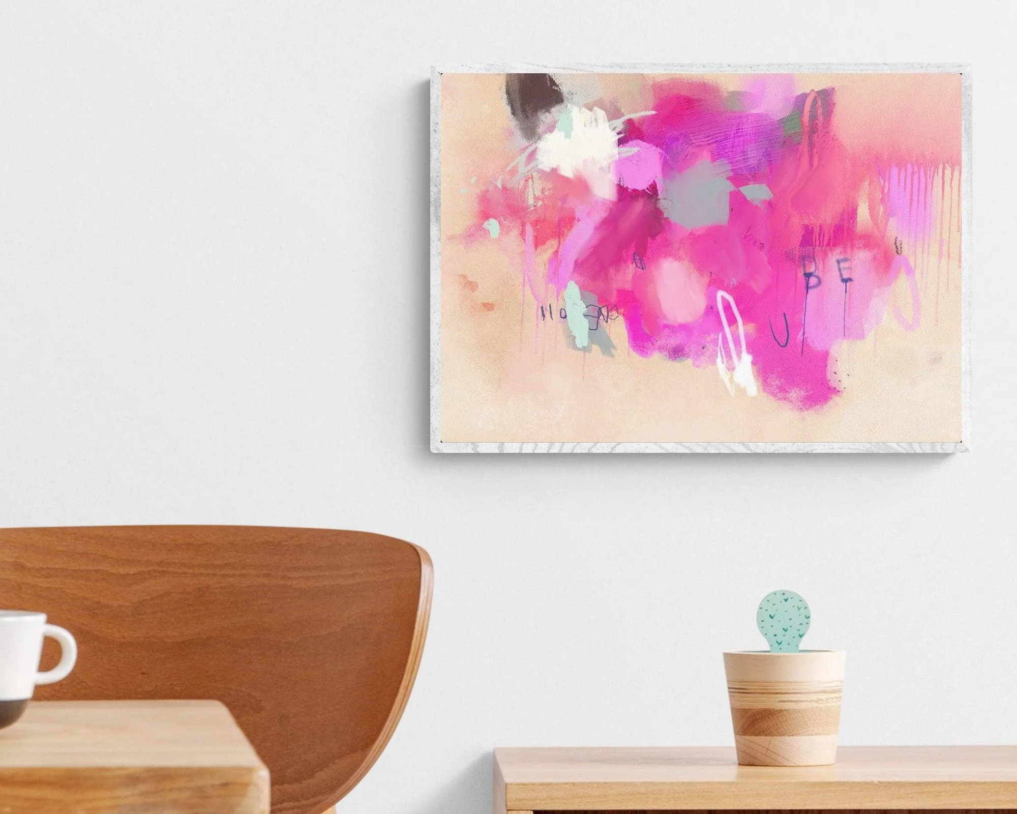 Urban street art Hot pink graffiti Abstract wall art, Wall Art Print, Abstract painting Digital download, Abstract vibrant painting