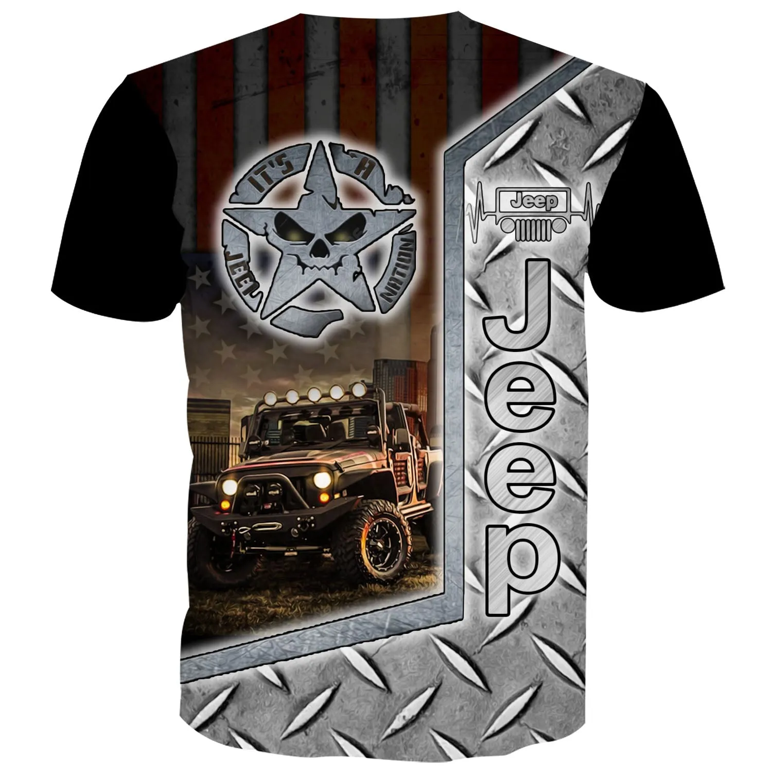 US Metallic Jeep Rider - T-Shirt