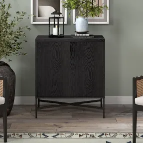 versatile Brighton 28" Wide Rectangular Accent Cabinet, Charcoal Gray