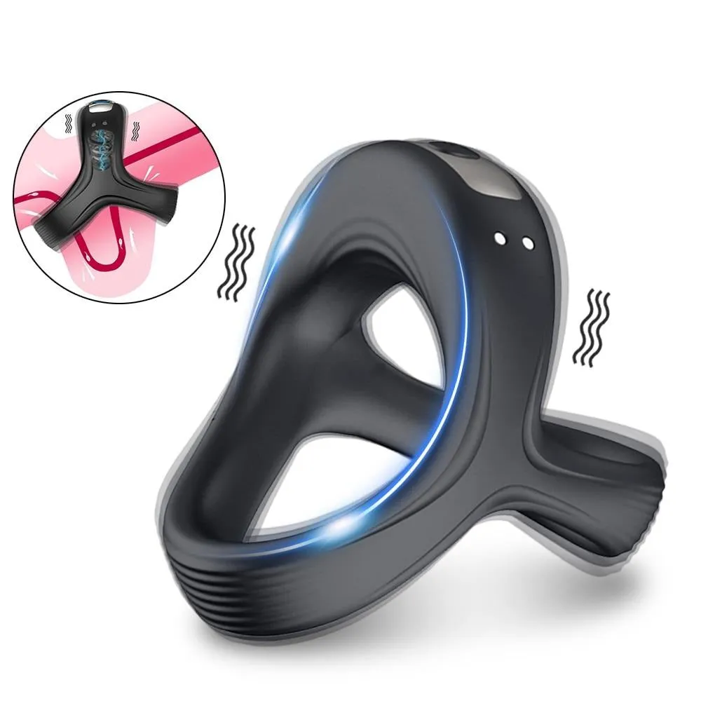 Vibrating Penis Ring Cock Ring for Man Delay Ejaculation Couple Rings Cockring Sex Toys for Men