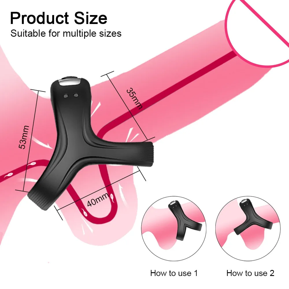 Vibrating Penis Ring Cock Ring for Man Delay Ejaculation Couple Rings Cockring Sex Toys for Men