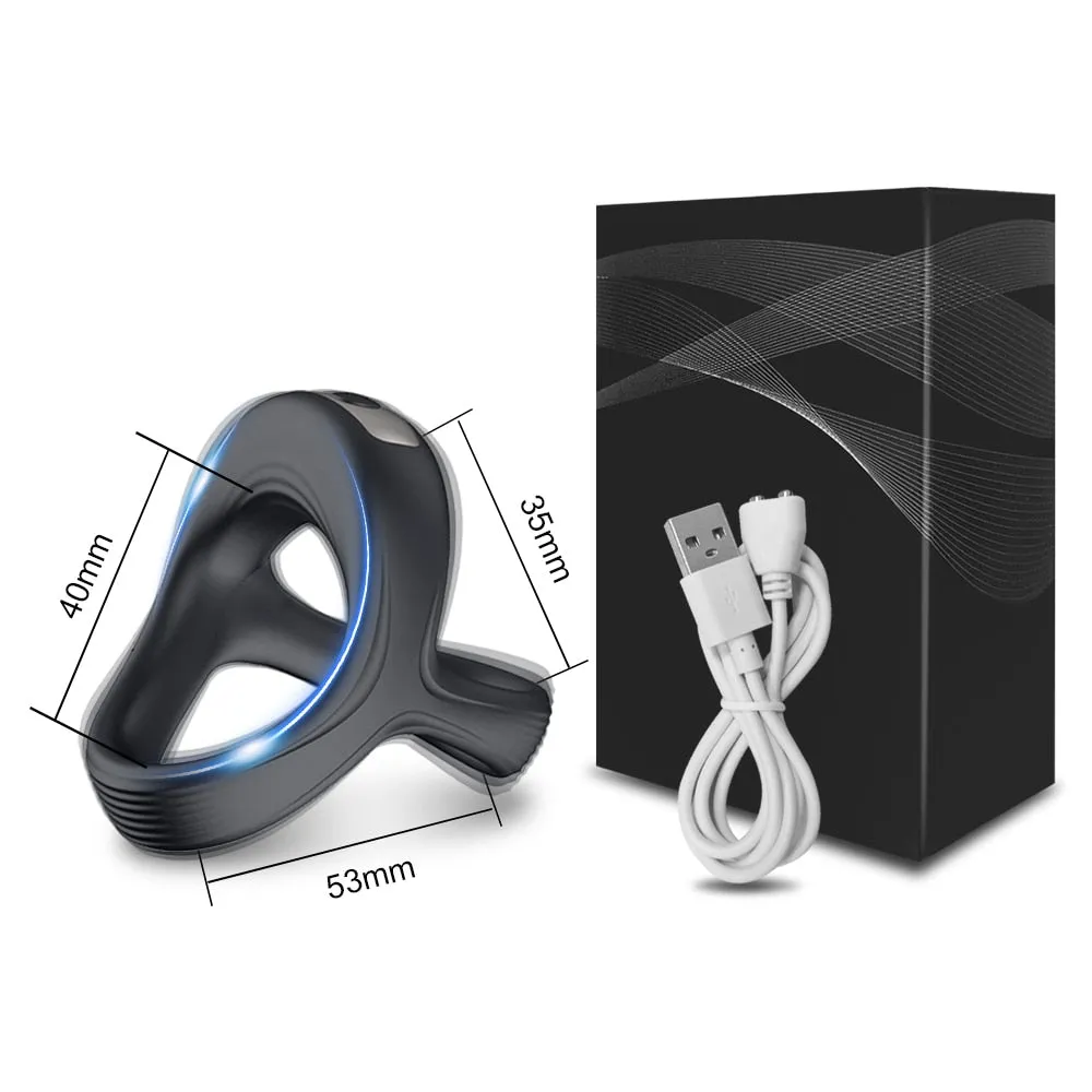 Vibrating Penis Ring Cock Ring for Man Delay Ejaculation Couple Rings Cockring Sex Toys for Men