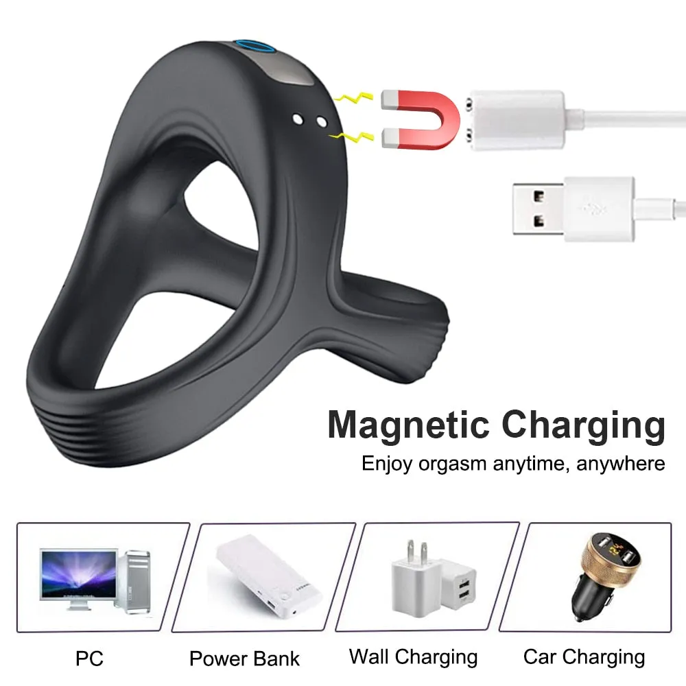 Vibrating Penis Ring Cock Ring for Man Delay Ejaculation Couple Rings Cockring Sex Toys for Men