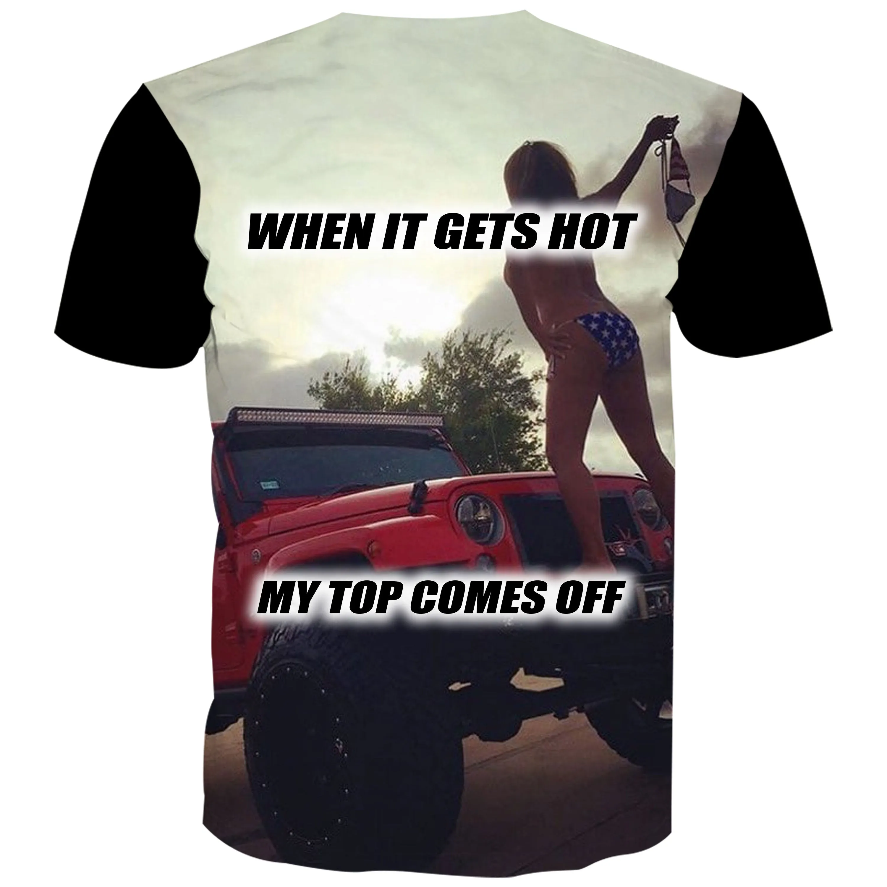 When it gets hot my top comes off - T-Shirt