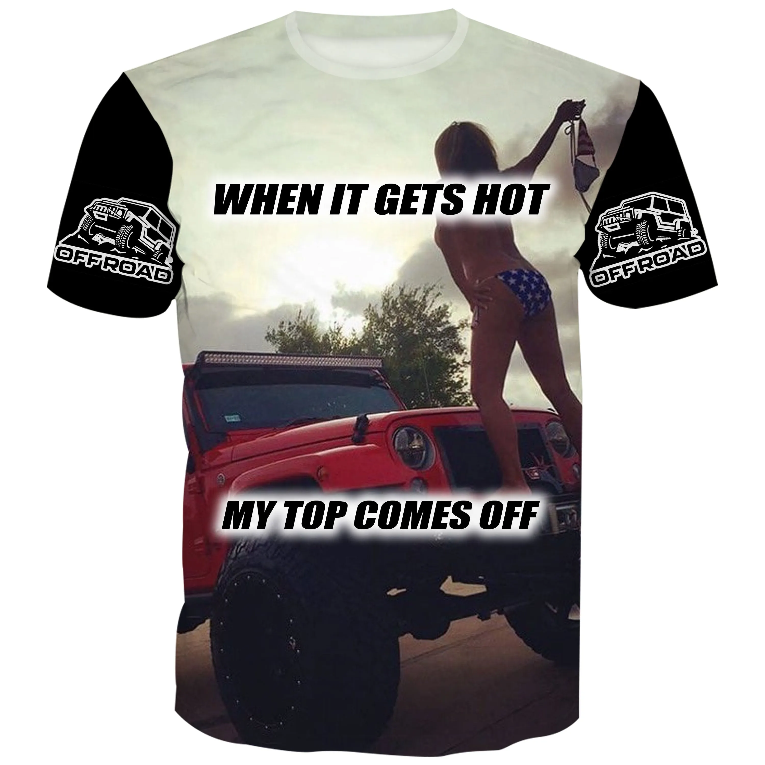 When it gets hot my top comes off - T-Shirt