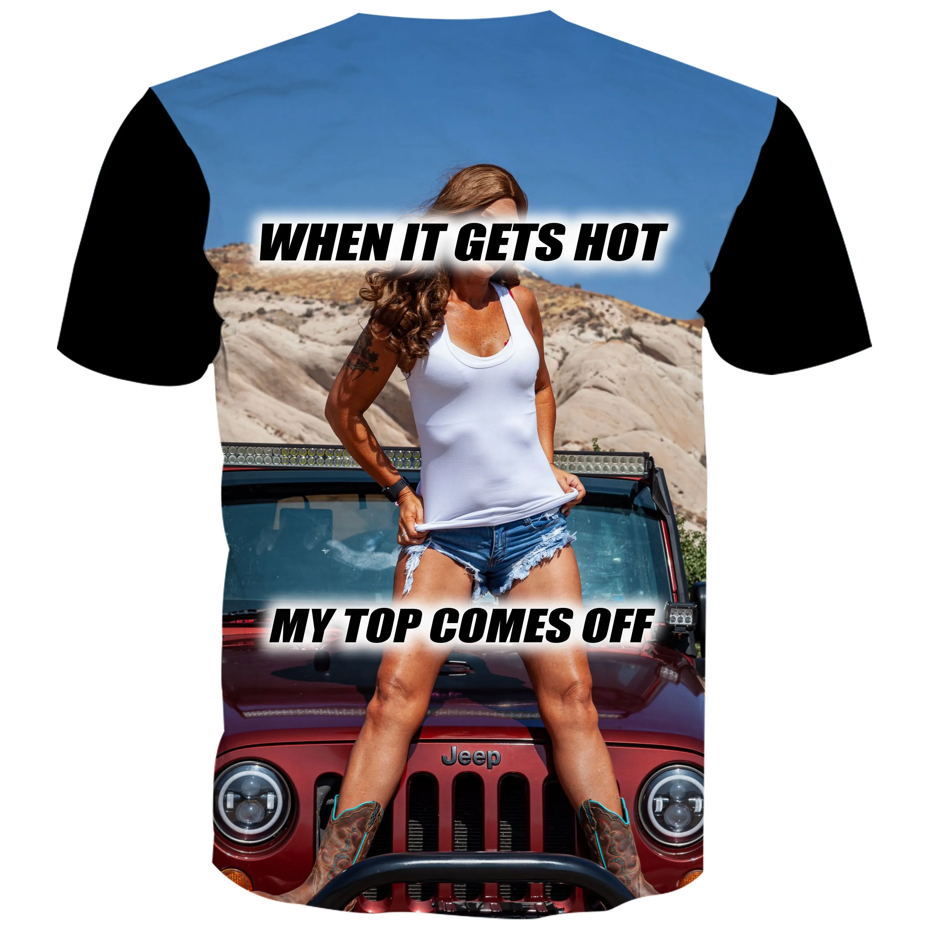 When it gets hot my top comes off - T-Shirt