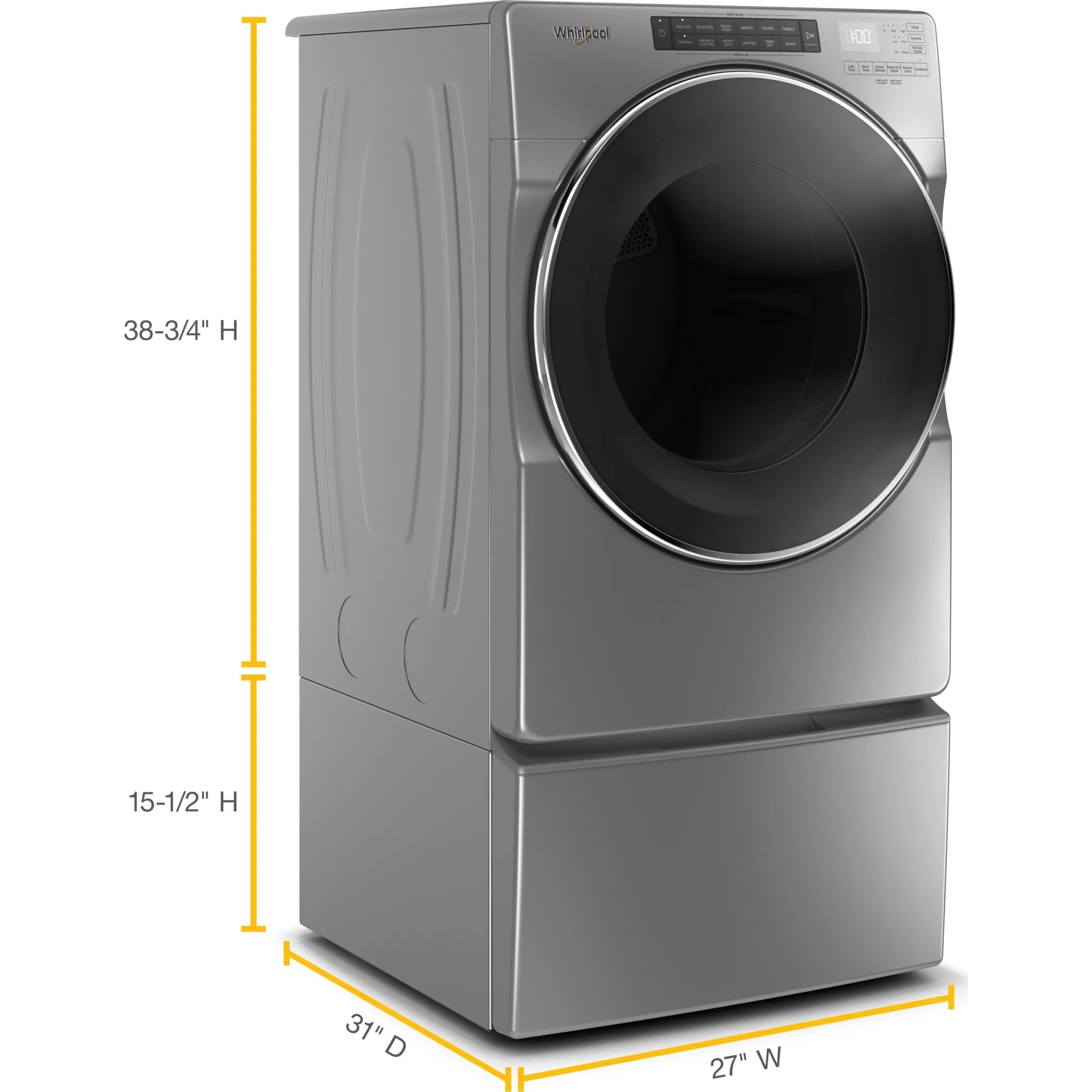 Whirlpool 7.4 cu. ft. Front Load Gas Dryer with Steam Cycles (WGD6620HC)