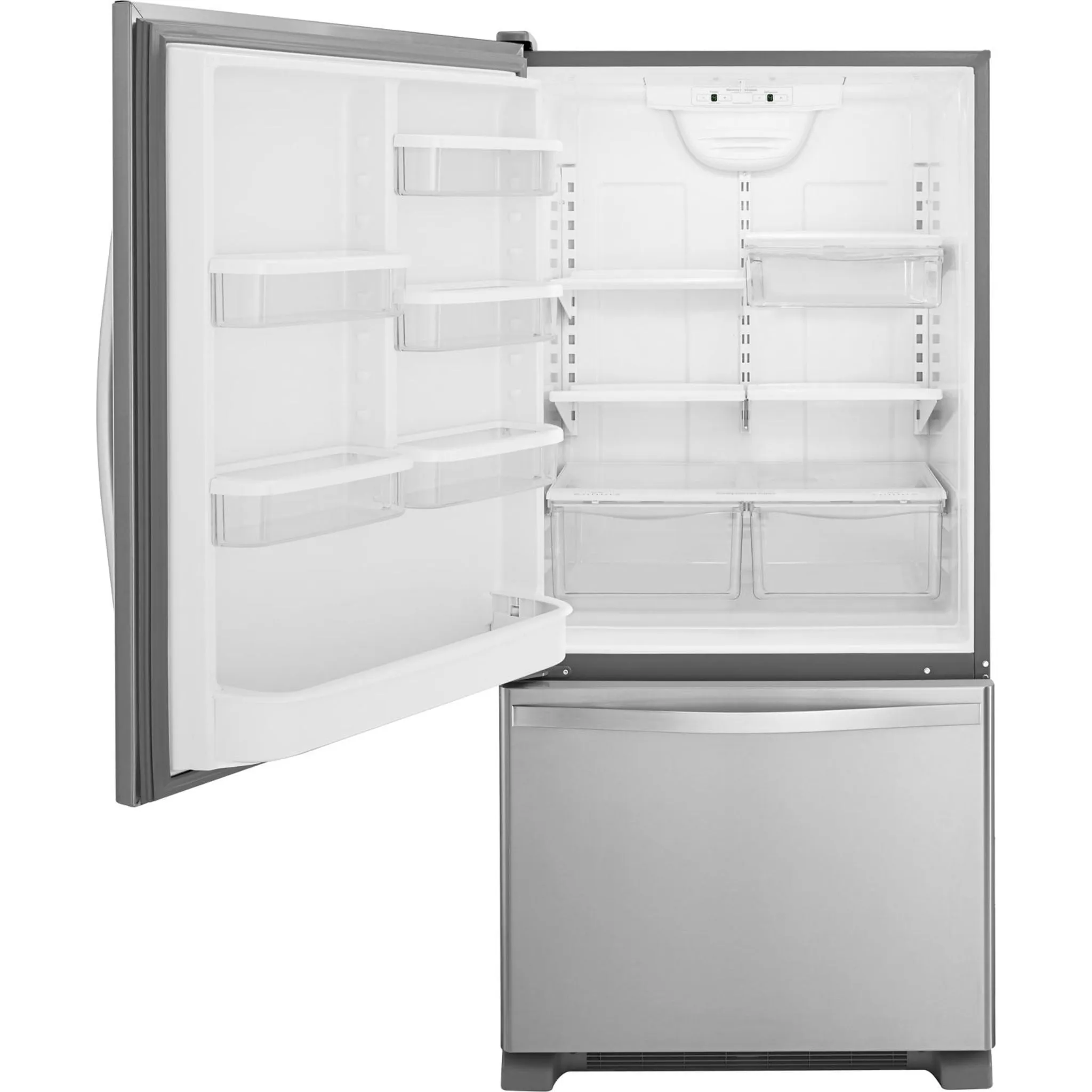 Whirlpool Bottom Mount Fridge (WRB329LFBM) - Monochromatic Stainless Steel