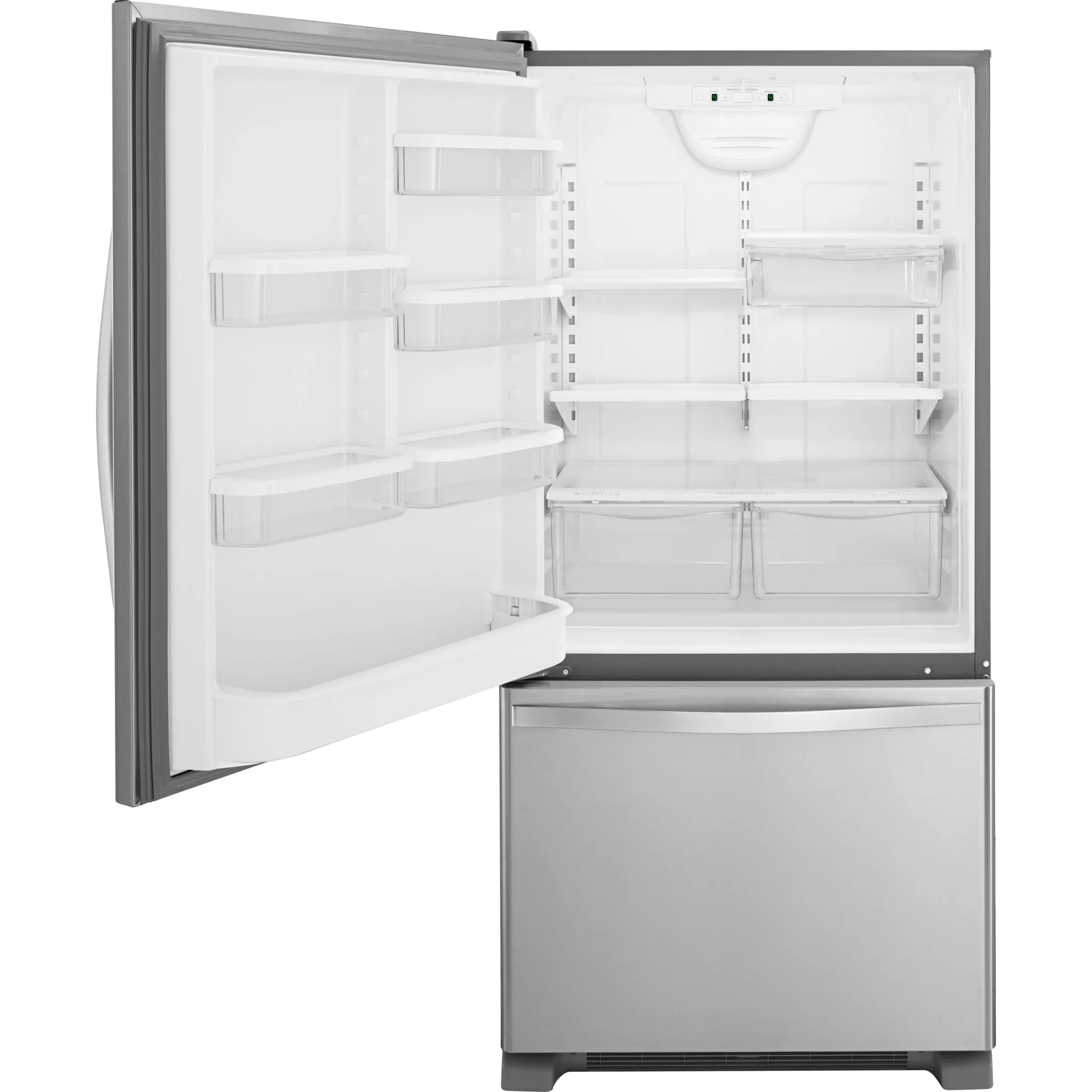 Whirlpool Bottom Mount Fridge (WRB329LFBM) - Monochromatic Stainless Steel