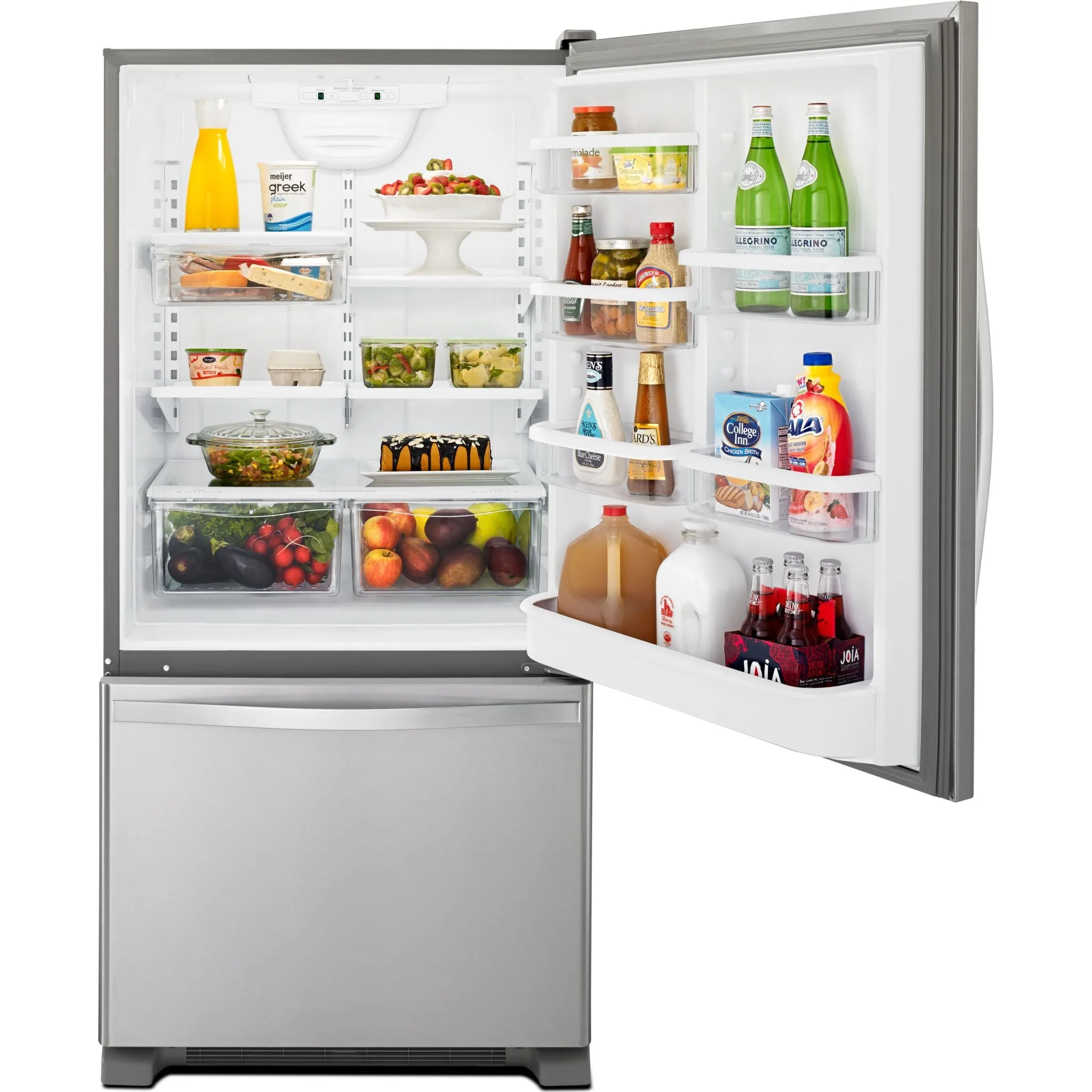 Whirlpool Bottom Mount Fridge (WRB329RFBM) - Stainless Steel