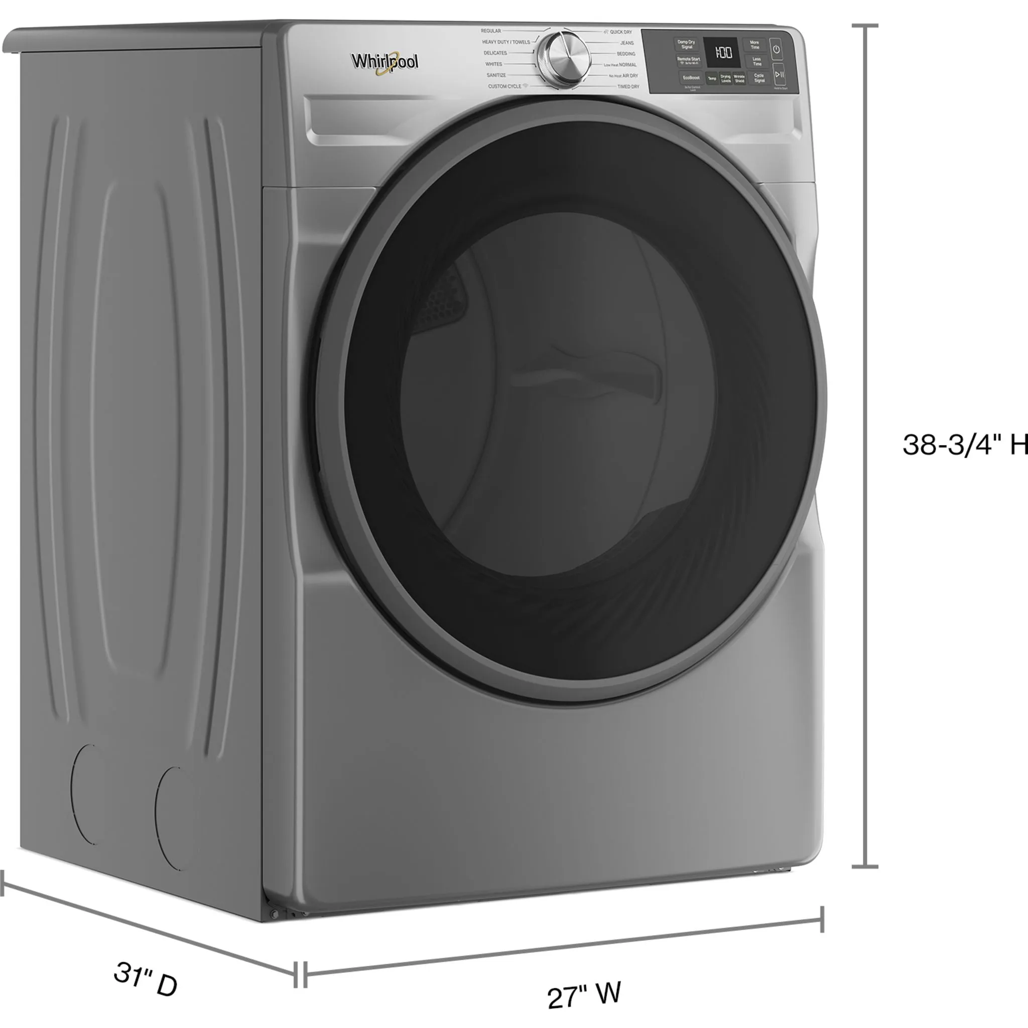 Whirlpool Front Load Dryer (WGD5720RR) - Radiant Silver