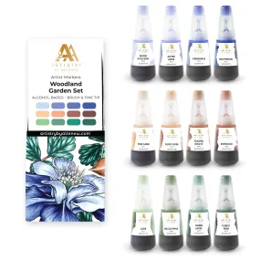 Woodland Garden Artist Alcohol Markers Set & Alcohol Ink Bundle