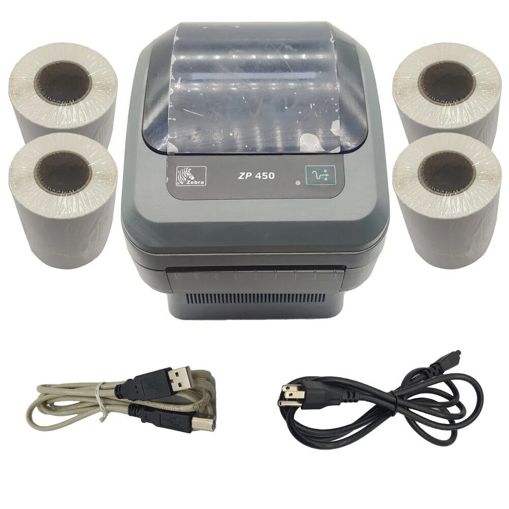 Zebra ZP 450 Thermal Label Barcode Printer 1000 Labels
