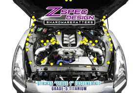 ZSPEC "Stage 1" Dress Up Bolts® Fastener Kit for '09-23 Nissan GTR (R35), Titanium