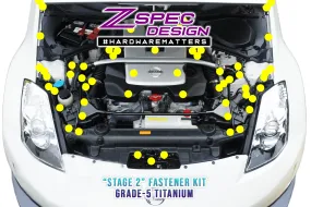 ZSPEC "Stage 2" Dress Up Bolts®/Fastener Kit for '03-'08 Nissan 350z DE & HR, Titanium