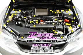 ZSPEC "Stage 3" Dress Up Bolts® Fastener Kit for '08-14 Subaru WRX & STi, Stainless & Billet