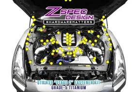 ZSPEC "Stage 3" Dress Up Bolts® Fastener Kit for '09-23 Nissan GTR (R35), Titanium